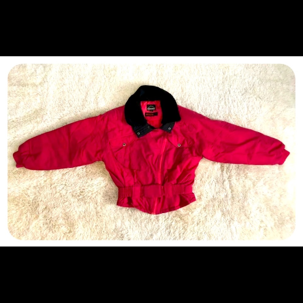 Gelande Micro Lite Ski Jacket With Collar Pink Women Size 10 Vintage